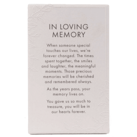 In Loving Memory Plaque - Lady of the Lake