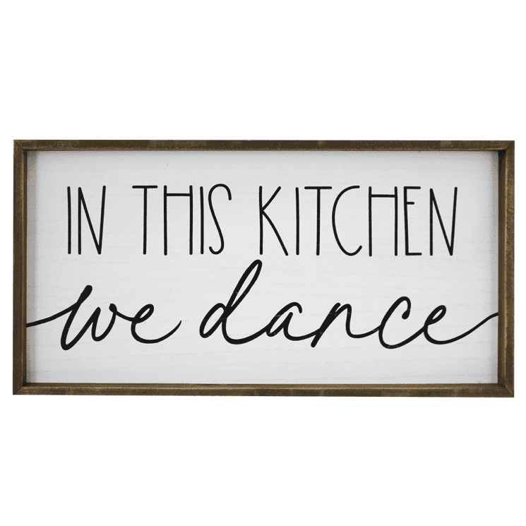 In This Kitchen We Dance - Wooden Sign