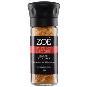Infused Chili Salt In Reusable Glass Mill - Lady of the Lake
