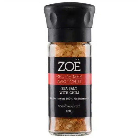 Infused Chili Salt In Reusable Glass Mill - Lady of the Lake