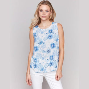 Ingrid Printed Sleeveless Top - Lady of the Lake