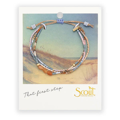 Inspiration | Red Aventurine & Gold - Mixed Media Bracelet - Lady of the Lake