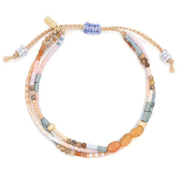 Inspiration | Red Aventurine & Gold - Mixed Media Bracelet - Lady of the Lake