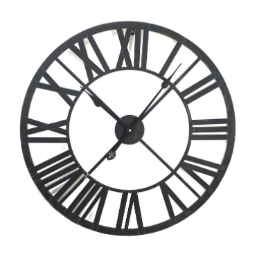 Iron Frame Clock With Roman Numbers - Lady of the Lake