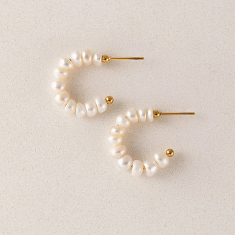 Isola Pearl Hoop Earrings - Lady of the Lake