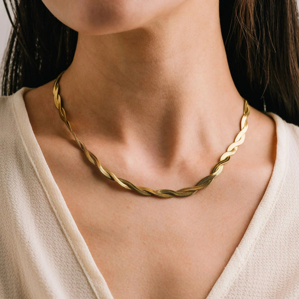 Josie Twist Herringbone Necklace - Lady of the Lake