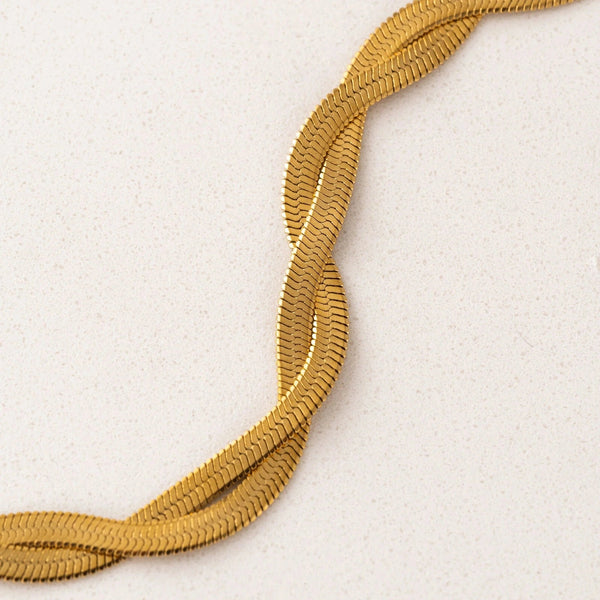 Josie Twist Herringbone Necklace - Lady of the Lake