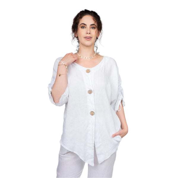 Julia Three Button Top - Lady of the Lake