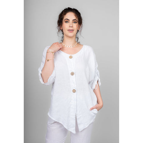 Julia Three Button Top - Lady of the Lake