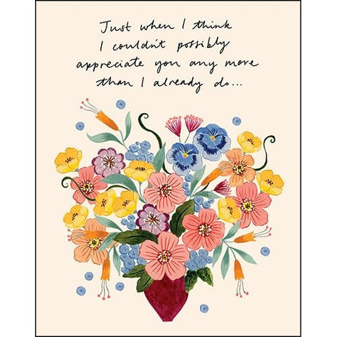 Just When I Think - Greeting Card - Thank You - Lady of the Lake