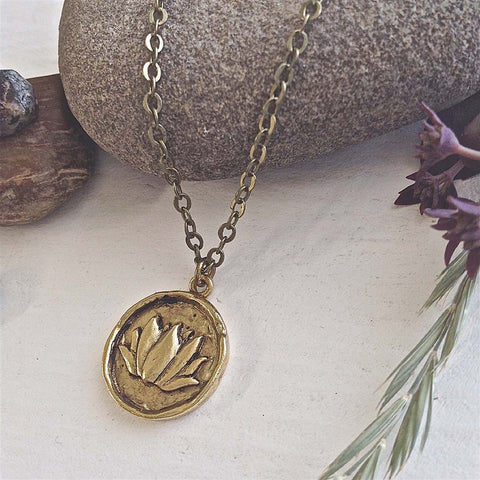 Kamala Lotus Talisman Necklace - Lady of the Lake