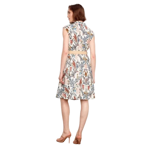 Kamila Printed Dress With Straw Belt - Lady of the Lake