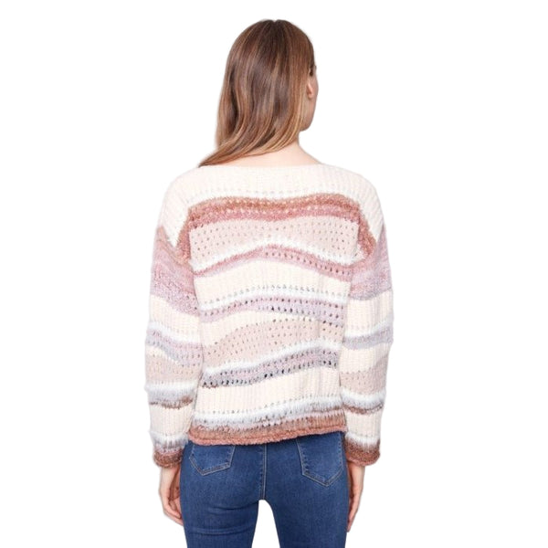 Kayla Patchwork Knit Drop Shoulder Sweater - Lady of the Lake