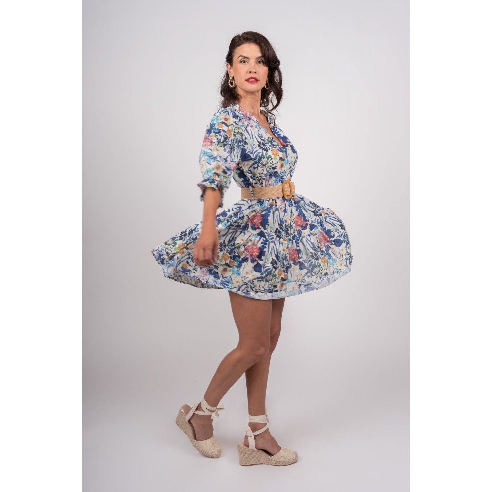 Kelda Floral Dress With Belt