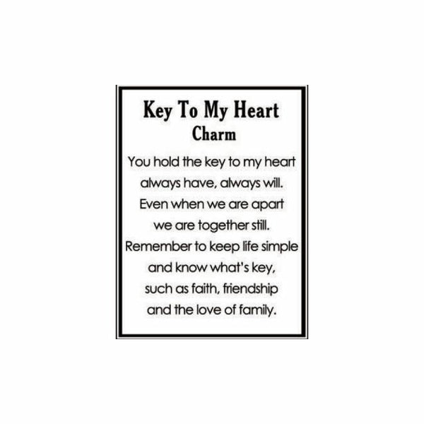 Key To My Heart - Heart & Key Charm