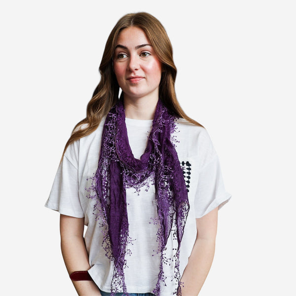 Lacy Scarf With Drops - Lady of the Lake