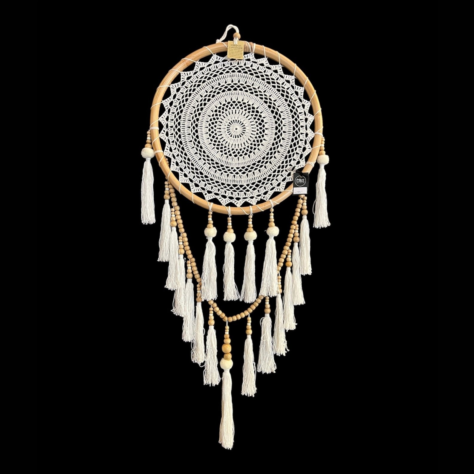 Large Boho Dream Catcher - White