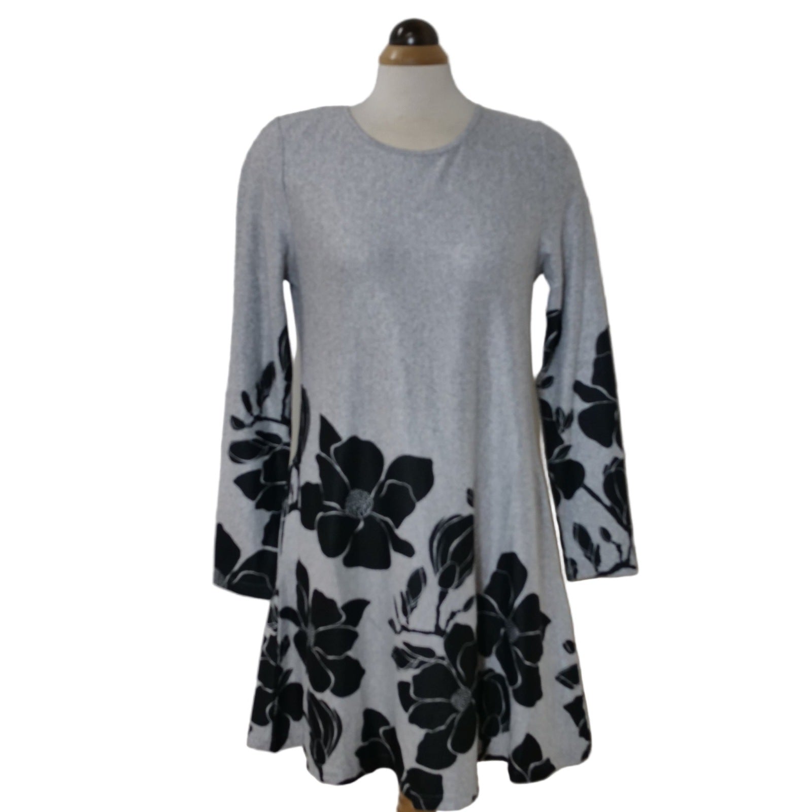 Laura Floral Print Sweater Dress - Lady of the Lake