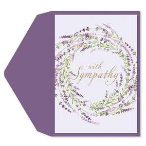 Lavender Wreath - Greeting Card - Sympathy