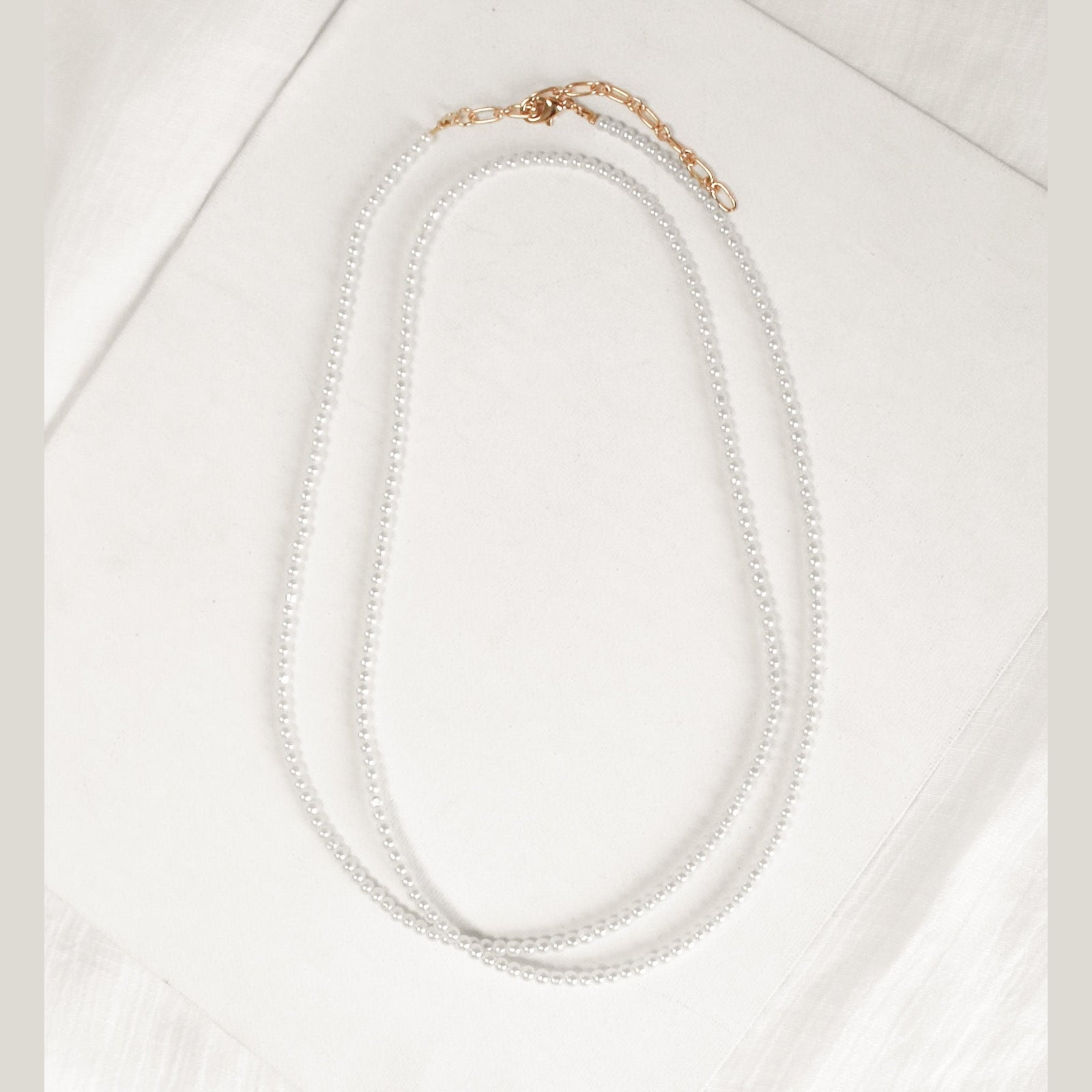 Layered Pearl Long Necklace