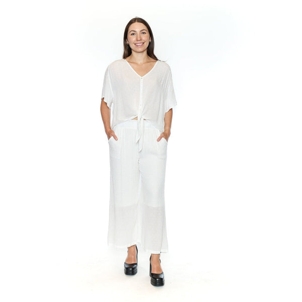 Layla Flowy T-Shirt With Tie Bottom - Lady of the Lake