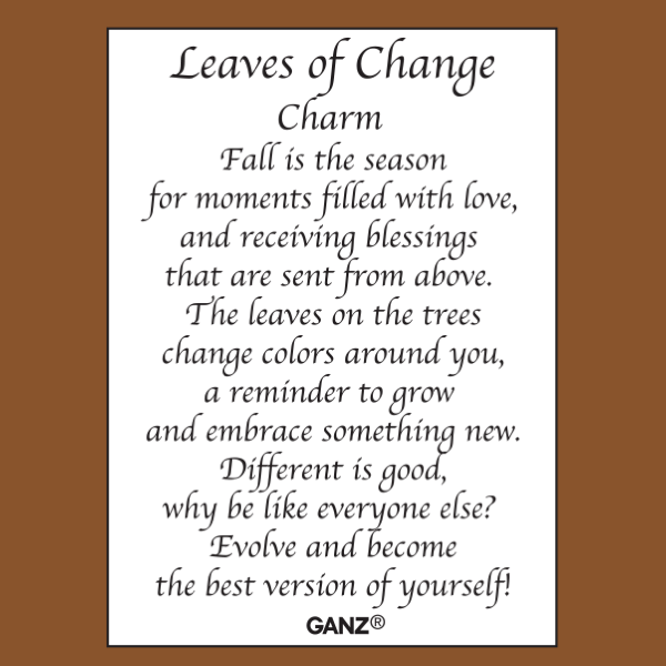 Leaves Of Change - Leaf Charm - Lady of the Lake