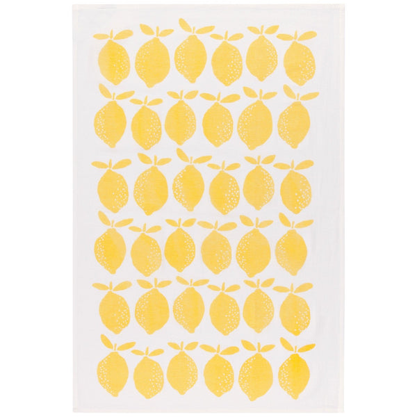 Lemon Print Yellow Floursack Dishtowels - Set of 2 - Lady of the Lake