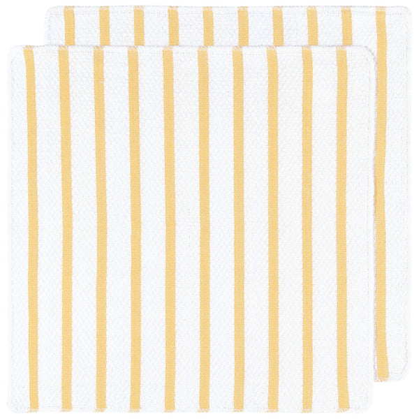 Lemon Yellow Basketweave Dishcloths - Set of 2 - Lady of the Lake