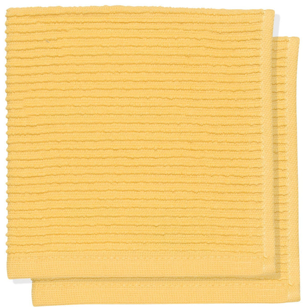 Lemon Yellow Ripple Dishcloths - Set of 2 - Lady of the Lake