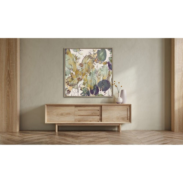 Lily Impression - Hand Embellished Canvas In Floating Frame - Lady of the Lake