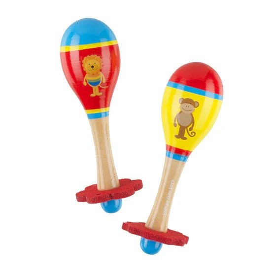 Lion & Monkey Maraca Set