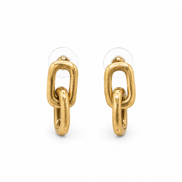 Locked Circles Matte Stud Earrings - Lady of the Lake