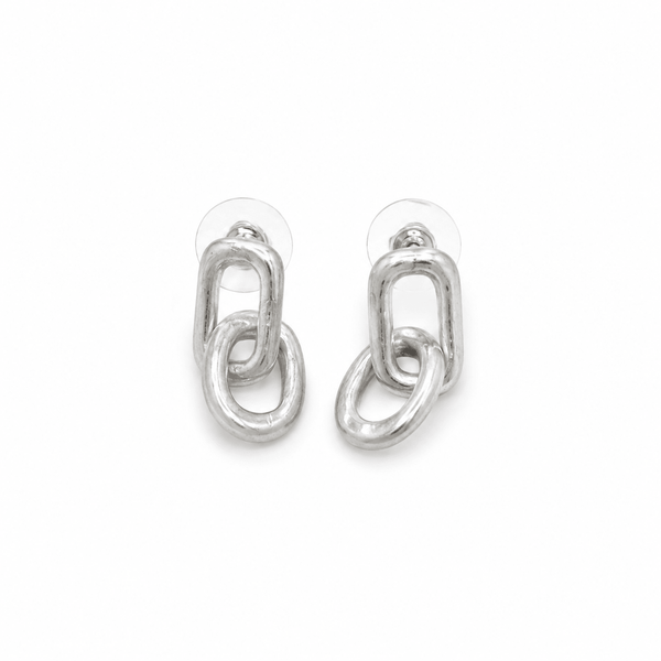 Locked Circles Matte Stud Earrings - Lady of the Lake