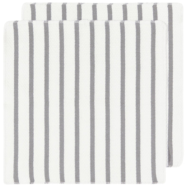 London Grey Basketweave Dishcloths - Set of 2 - Lady of the Lake