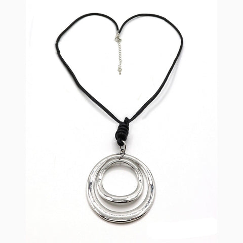 Long Necklace With Circle Pendants
