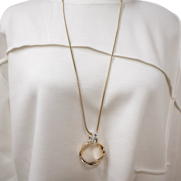 Long Necklace With Circular Pendants - Lady of the Lake