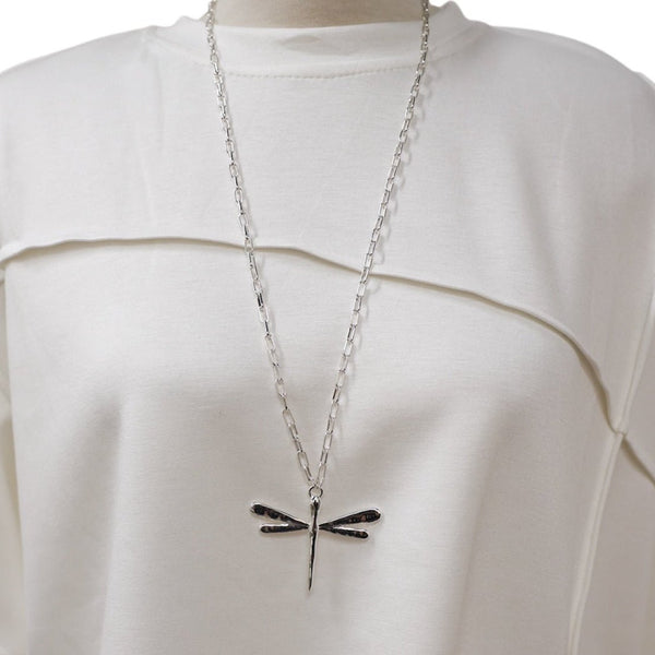 Long Necklace With Dragonfly Pendant - Lady of the Lake