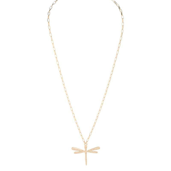 Long Necklace With Dragonfly Pendant - Lady of the Lake