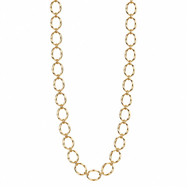 Long Necklace With Linked Circles