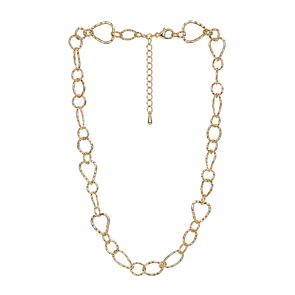 Long Necklace With Linked Heart & Circles - Lady of the Lake