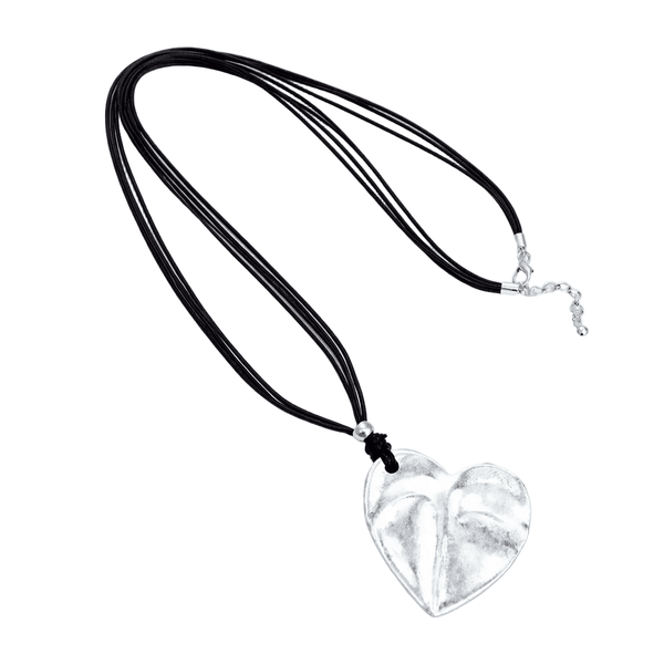 Long Rope Necklace With Heart Pendant - Lady of the Lake