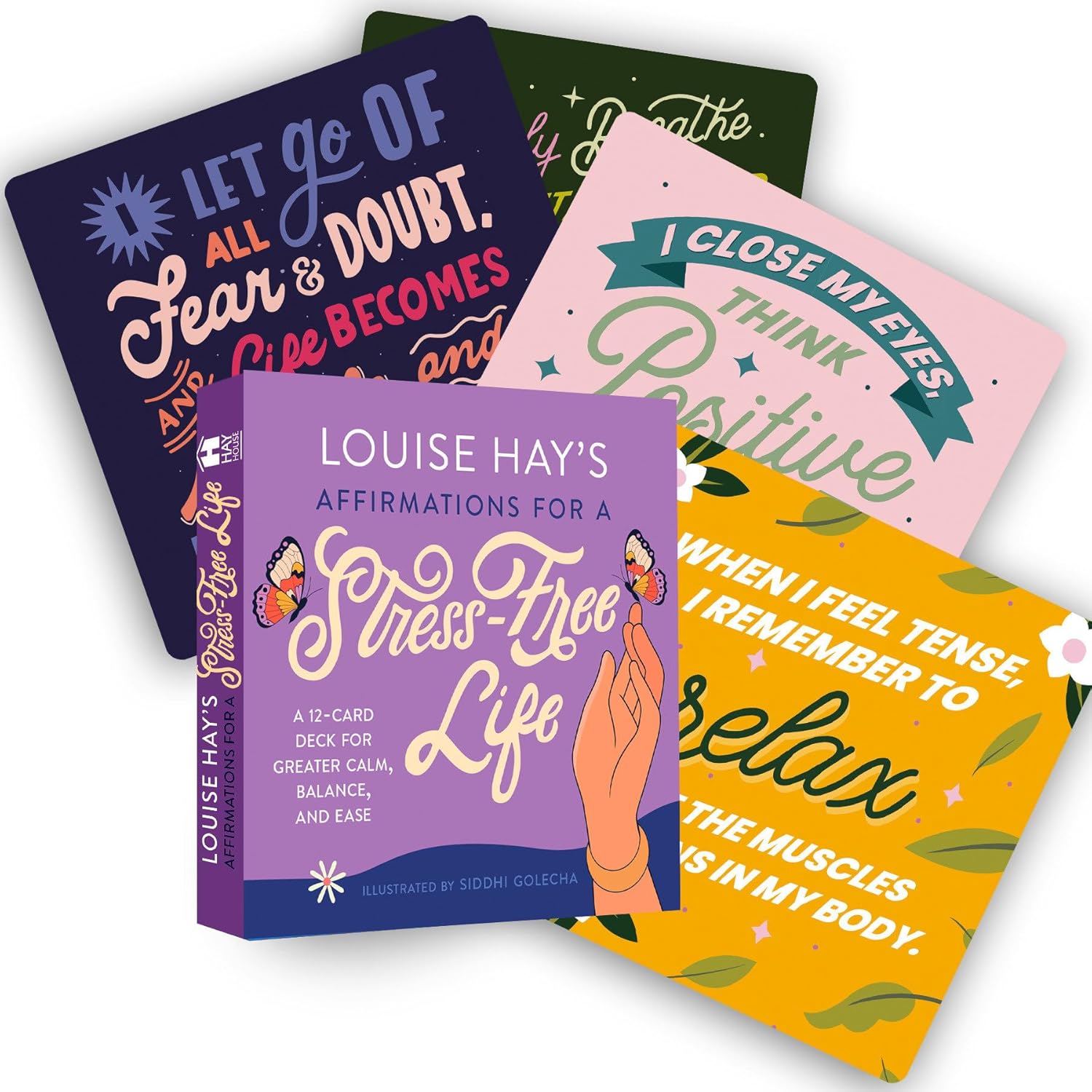 Louise Hay's Affirmations for a Stress - Free Life Cards - Lady of the Lake