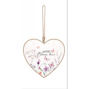 Love Blooms Here - Heart Ornament