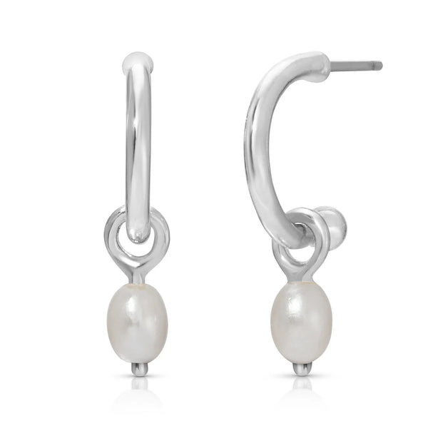 Lovely You - Pearl Hoop Earrings - Lady of the Lake