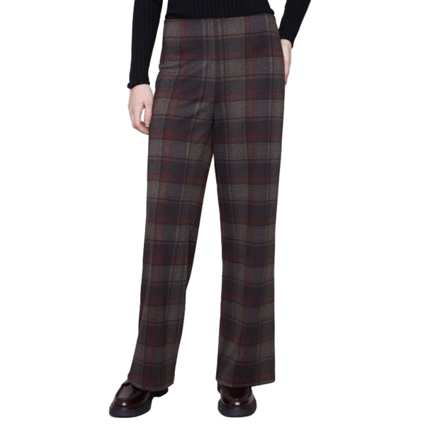 Lucia Printed Pull - On Ponte Wide Leg Pants - Lady of the Lake