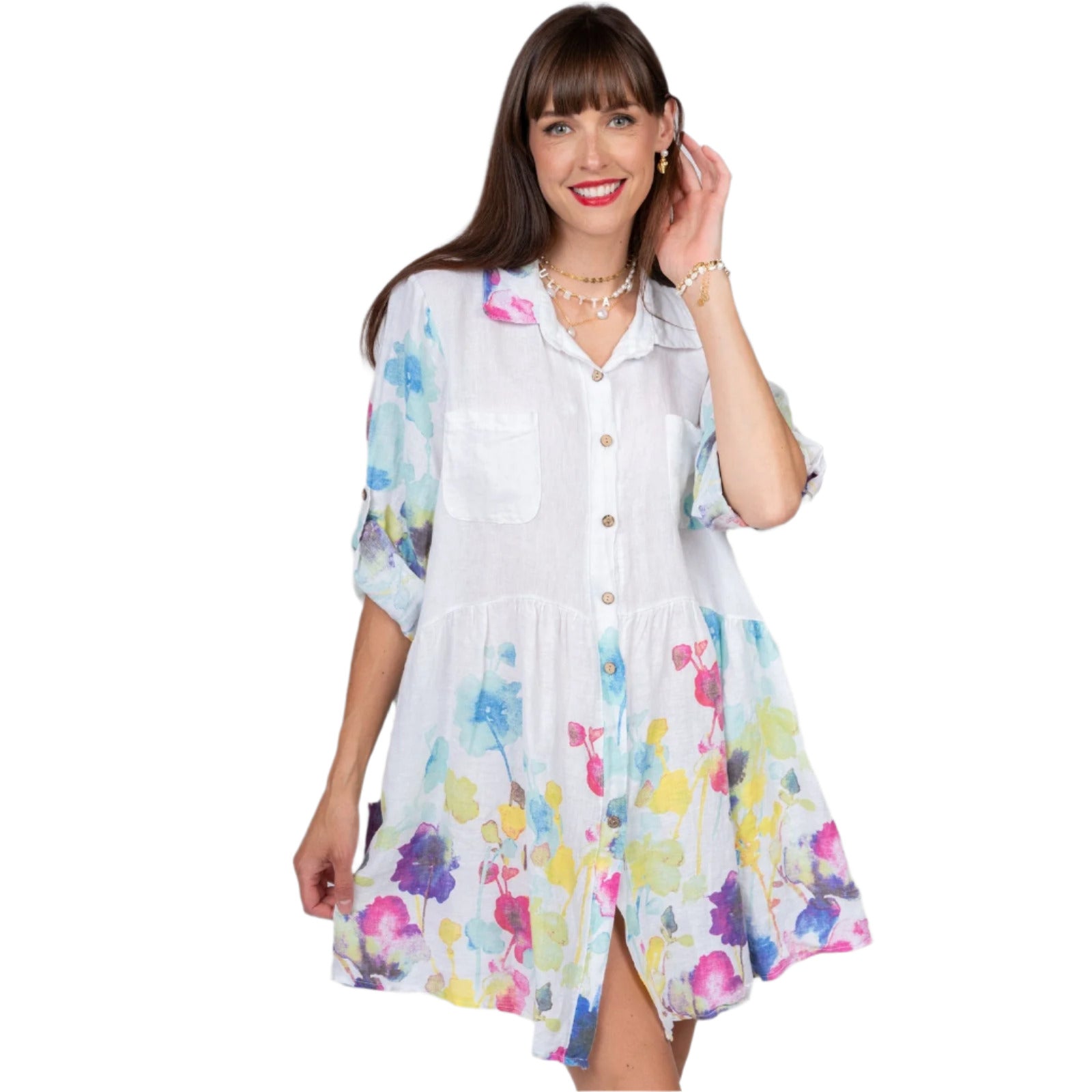 Lya Linen Shirt Dress - Lady of the Lake