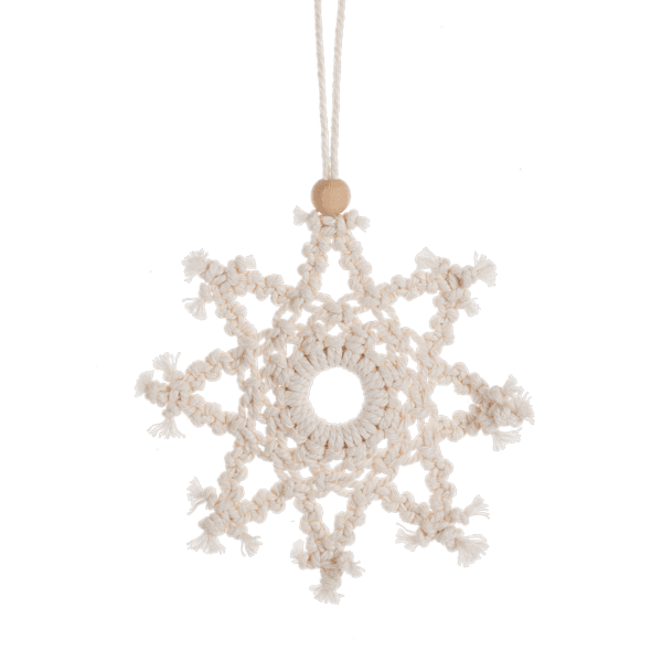 Macrame Snowflake Ornament