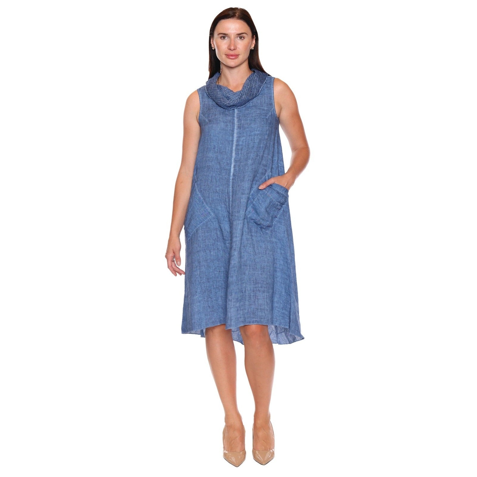 Madison Linen Stonewash Dress - Lady of the Lake