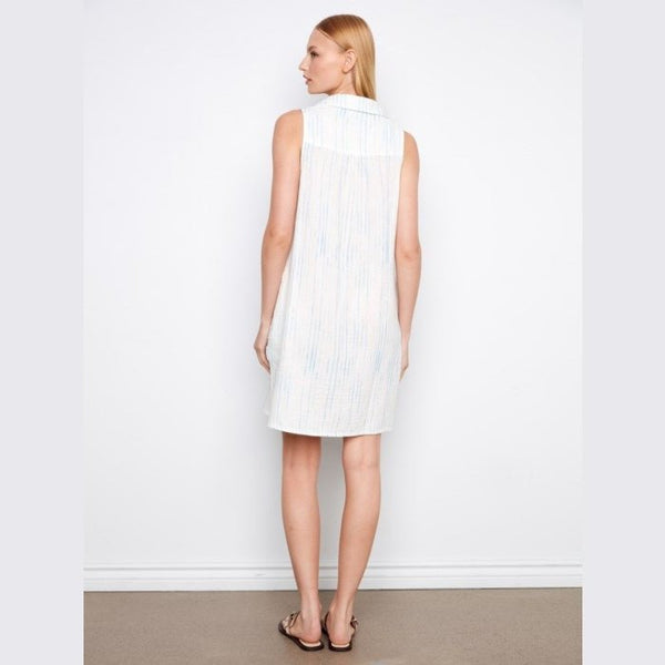 Maggie Sleeveless Bubble Cotton Shirt Dress - Lady of the Lake