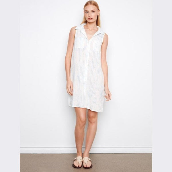Maggie Sleeveless Bubble Cotton Shirt Dress - Lady of the Lake